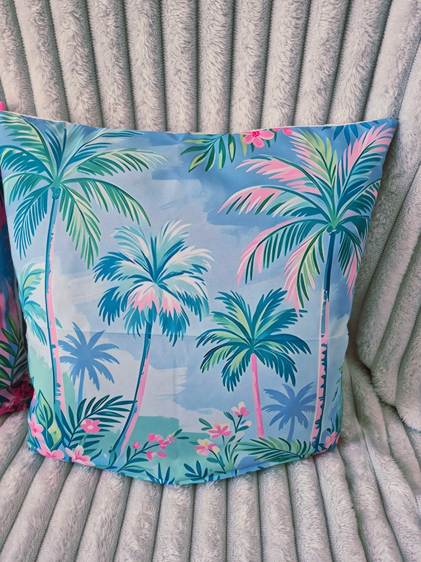 Lot de 2 housses de coussin 40x40cm decoração interior exterior jardim móveis – photo 2